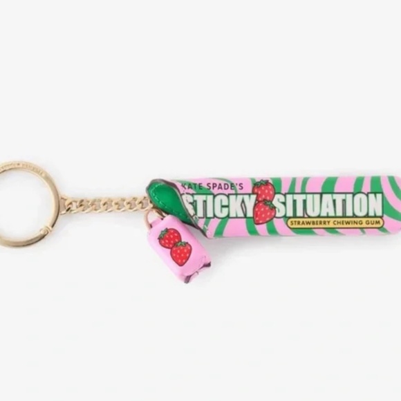 Kate Spade Sticky Situation Collectible Bubble Gum Keychain/Bag Charm NWT - Picture 2 of 4